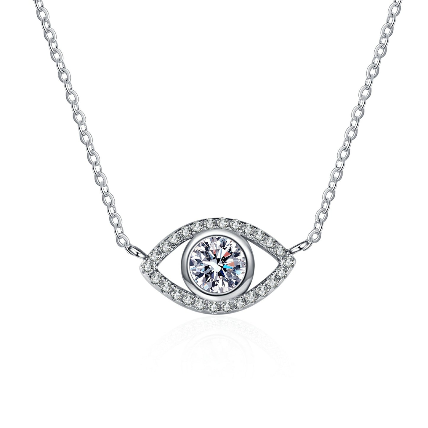 Evil Eye S925 Moissanite choker necklace luxury Sterling Silver chain Bling Discoloration Trendy Minimalist Fashion Necklace 2023