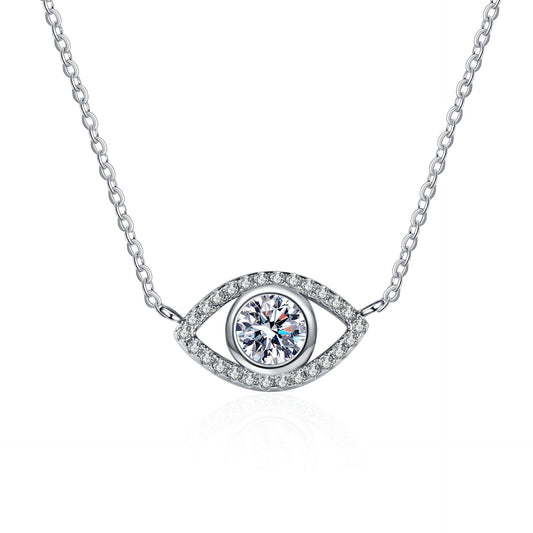 Evil Eye S925 Moissanite choker necklace luxury Sterling Silver chain Bling Discoloration Trendy Minimalist Fashion Necklace 2023