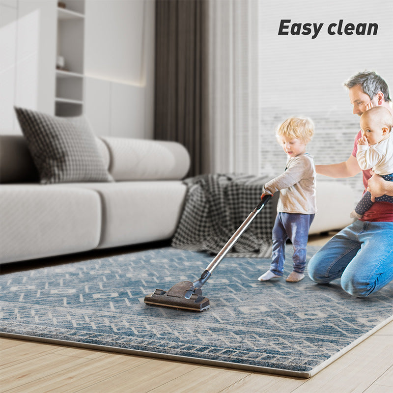 High Quality Carpet Laundry Washable Moroccan Rug for Living Room Bedroom Kitchen Office Non-Slip Distressed Large Floor Mat Gray