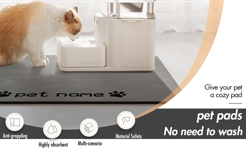 Pet Feeding Mat, Absorbent Quick-Drying Food and Water Mat Pet Carpet