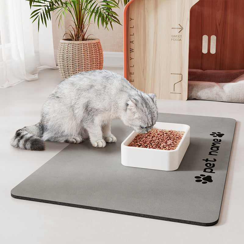 Pet Feeding Mat, Absorbent Quick-Drying Food and Water Mat Pet Carpet