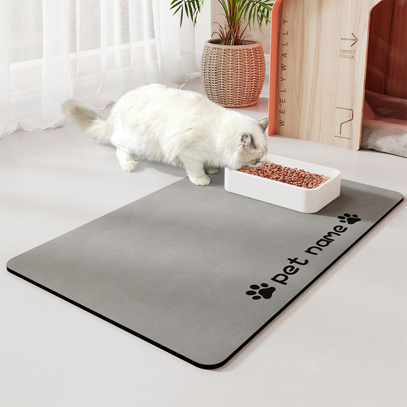 Pet Feeding Mat, Absorbent Quick-Drying Food and Water Mat Pet Carpet